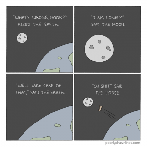 Earth and Moon | Poorly Drawn Lines