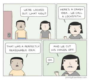 Kim’s Crazy Idea | Poorly Drawn Lines